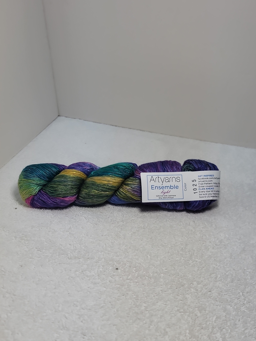 Artyarns Ensemble Light Multicolor Yarn - Vibrant Jewel Tones NWT- 1 SKEIN